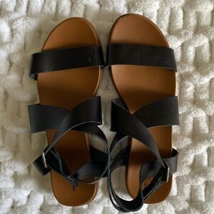 Black Leather Sandals